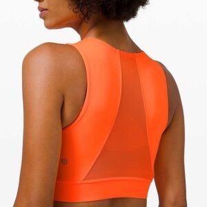 Lululemon Hotty Hot Cropped Tank in Highlight Orange Size 6-8